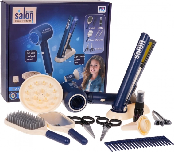 MEGA Kinder-Friseurset Blau + Zubehör