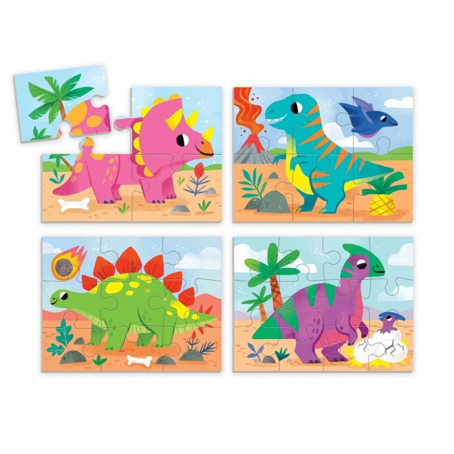 Mudpuppy Dinosaurier Puzzle Set 4-in-1