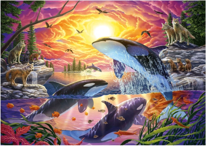 Puzzle Orcas und Wölfe 4000 Teile