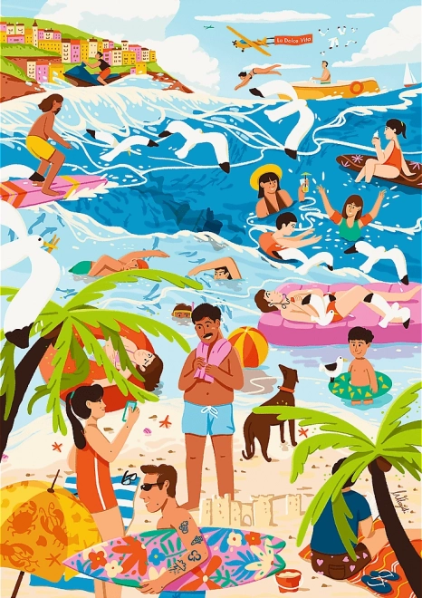 Puzzle Das Kunstwerk der Farbe: Sommerliche Ferien