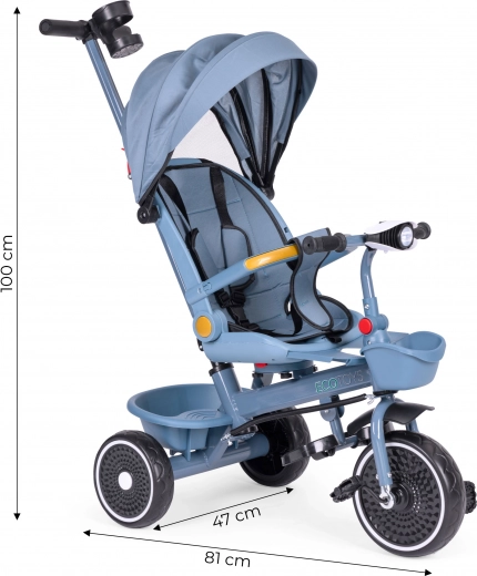 Robuste EVA-Räder und elterliche Lenkung