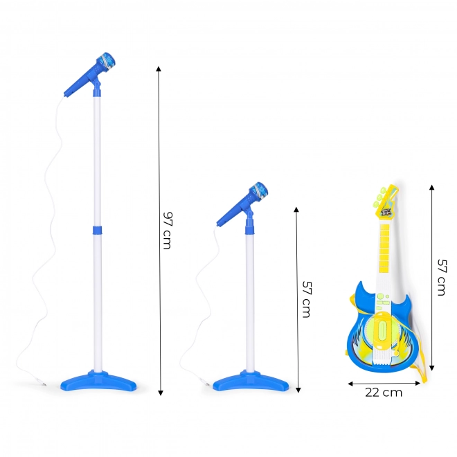 Elektrische Gitarre und Mikrofon Set für Kinder