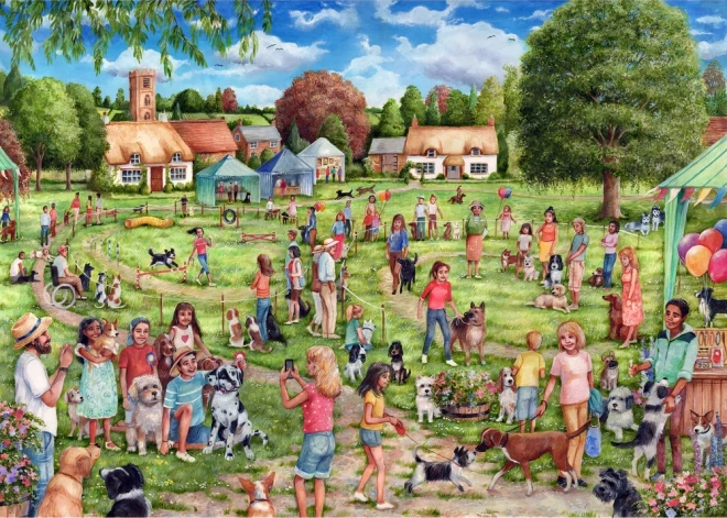 Gibsons Puzzle Dorf-Hunde-Wettbewerb 1000 Teile