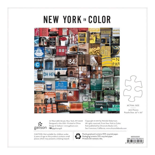 Puzzle buntes New York 500 Teilig