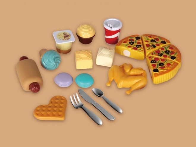Mittagessen-Set für Kinder - Pizza und Huhn