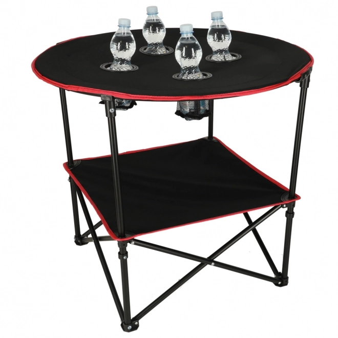 Klappbarer Campingtisch mit Tasche schwarz
