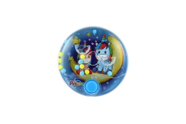 Wasserpuzzle Spiel Einhorn Rund