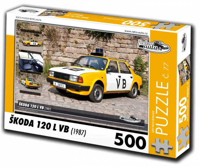 RETRO-AUTA Puzzle Nr. 77 Škoda 120 L VB (1987) 500 Teile