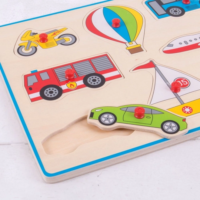 Bigjigs Toys Holzpuzzle Verkehrsmittel