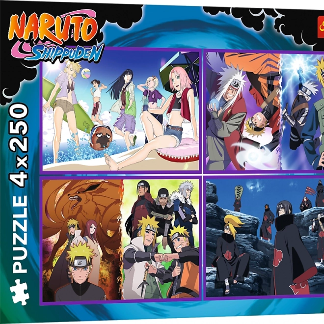 Trefl Puzzle Naruto Shippuden: Abenteuer von Naruto Uzumaki 4x250 Teile