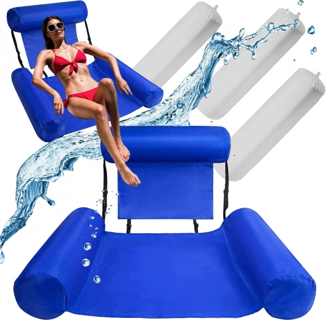 Aufblasbarer Wassersessel für den Pool mit Rückenlehne und Netzgewebe