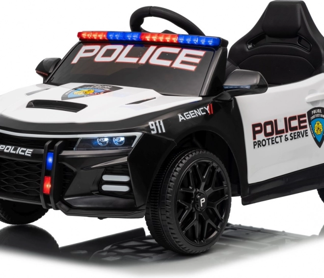 Schwarzes Polizeiauto 911 Agentur