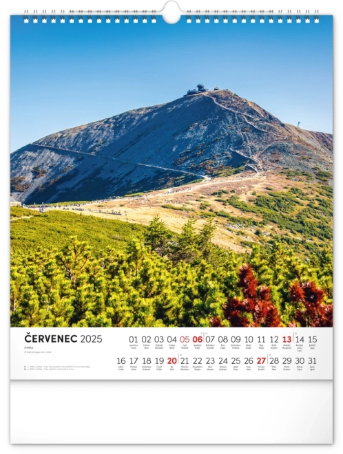 Notique Wandkalender Krkonoše 2025