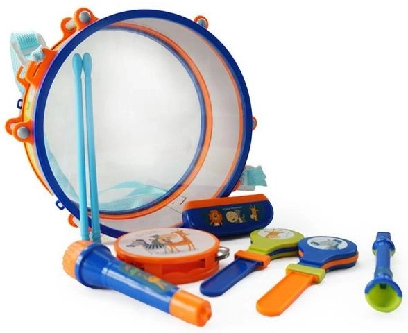 Buntes Instrumentenset zur Förderung des Rhythmusgefühls