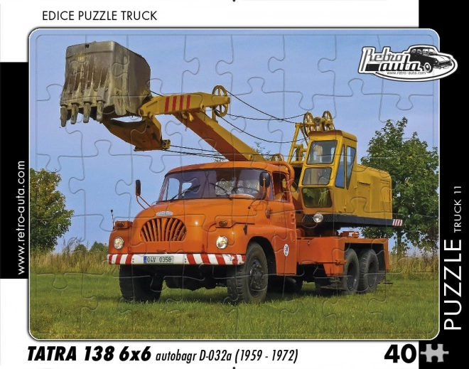 Retro-LKW-Puzzle Tatra 138 Autobagger