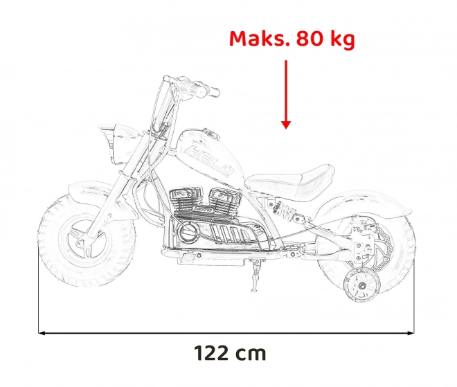 Kinder Motorrad Chopper Warrior rosa