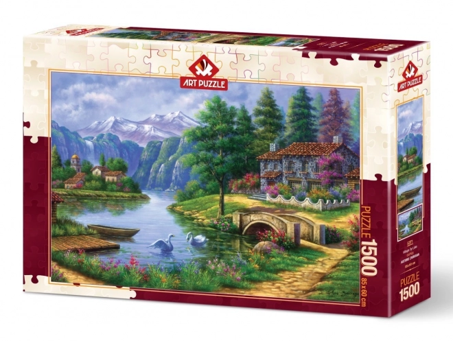 Puzzle Dorf am See 1500 Teile
