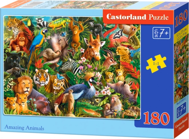 Castorland Puzzle Erstaunliche Tiere 180 Teile