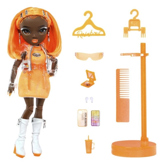 Moderne orangefarbene Accessoires