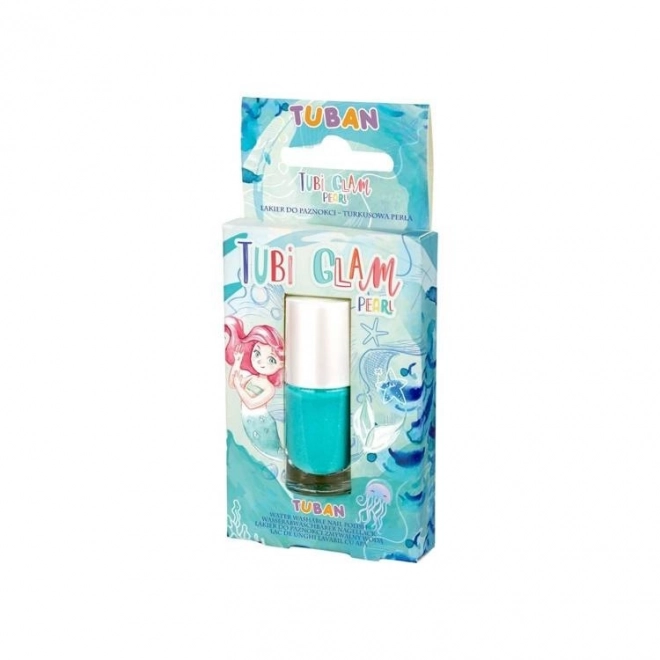 Tubi Glam Perlmutt Türkis Nagellack für Kinder