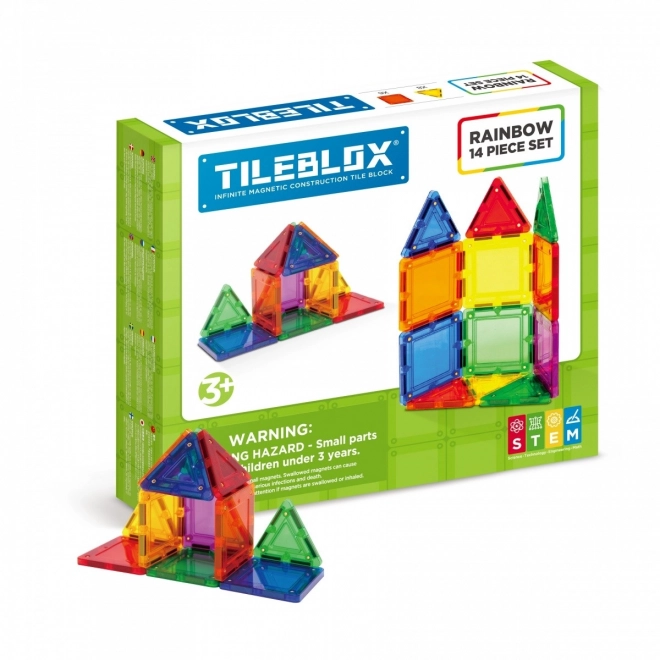 Magnetische Bausteine Tileblox Regenbogen Set