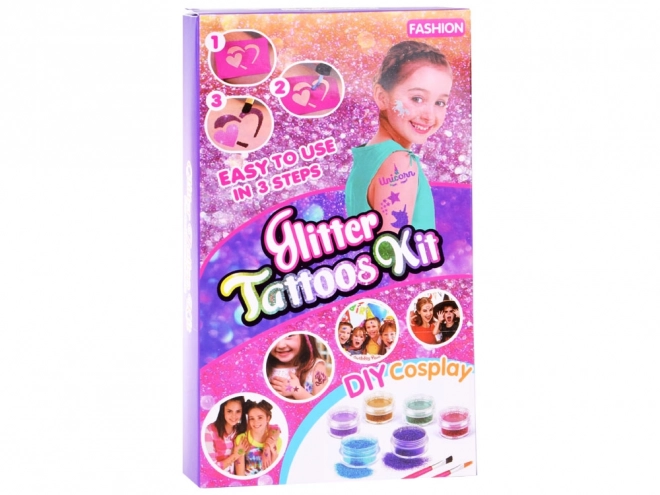 Großes Set für Glitzertattoos