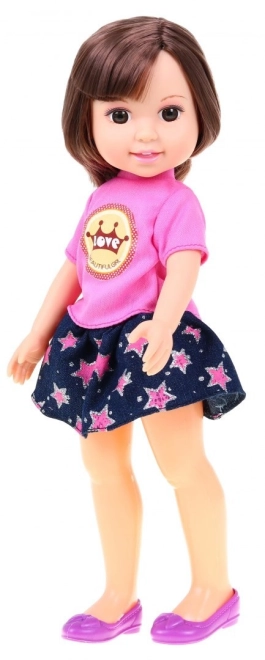 Große Styling-Puppe für Kinder ab 3 Jahren – Blondine mit 2 Outfits – Brünett
