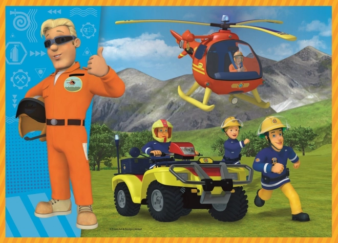 TREFL Puzzle Feuerwehrmann Sam 4-in-1 Set