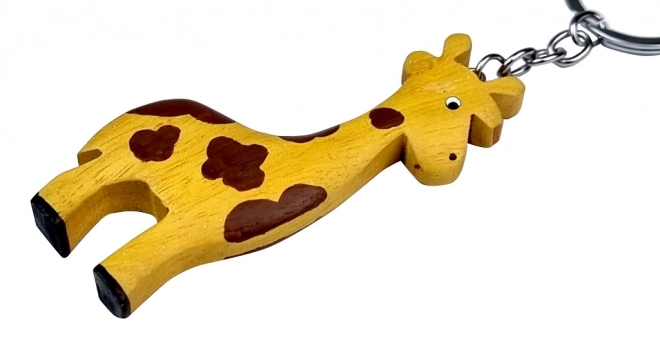 Großer Holz-Schlüsselanhänger Giraffe