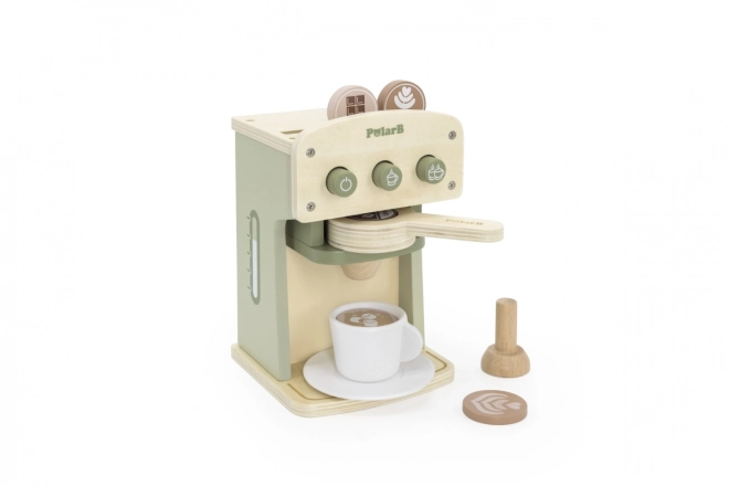 Spielzeug-Kaffeemaschine aus Holz