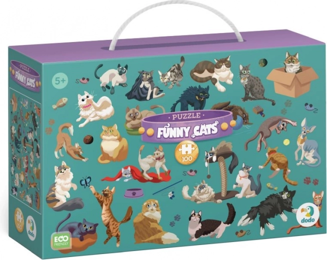DODO Puzzle Lustige Katzen 100 Teile