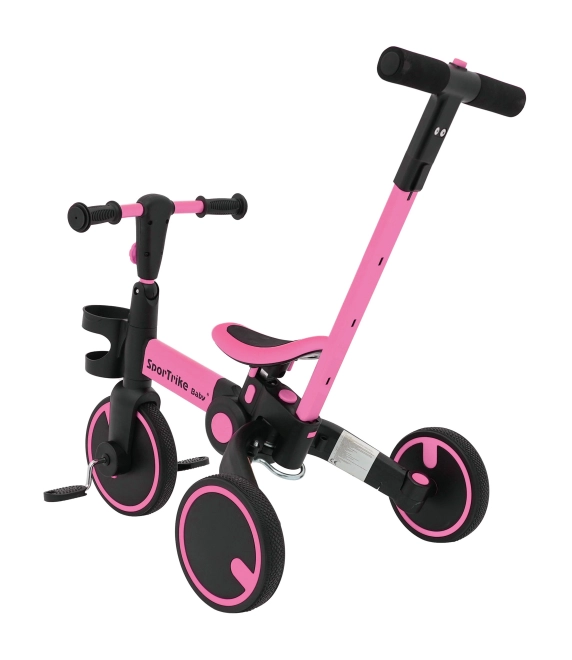 Dreirad Happy Bike 3-in-1 Sportrike Rosa – rosa