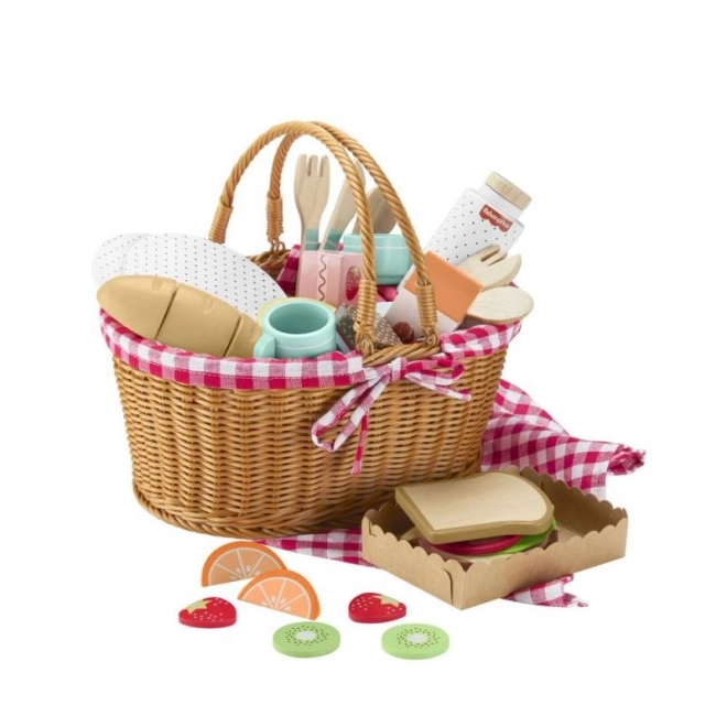 Picknickkorb mit hölzernen Leckereien Fisher-Price