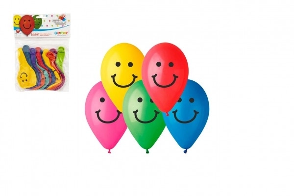 Luftballons mit Smile-Print 10 cm 10er-Set