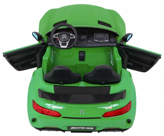 Mercedes-Benz GT R pro Kinder lackiert grün + 4x4 + Lüftungsöffnung + Fernbedienung + EVA + MP3 LED