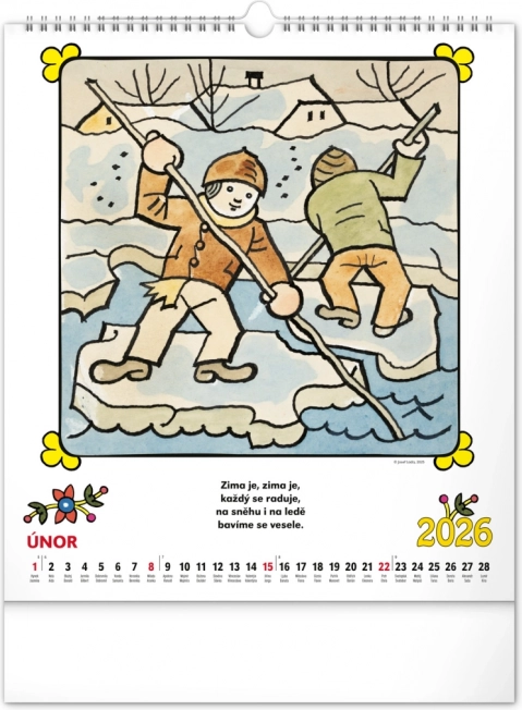 Wandkalender Josef Lada - Reime 2026