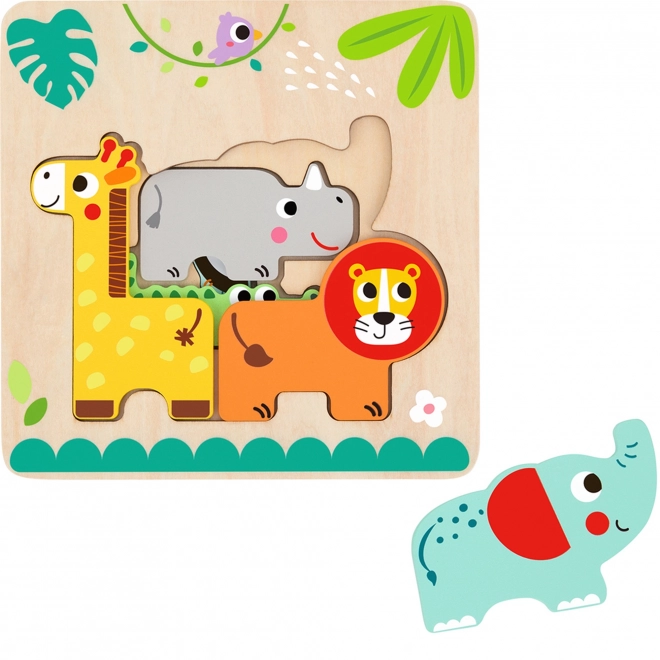 Holzpuzzle Tiere