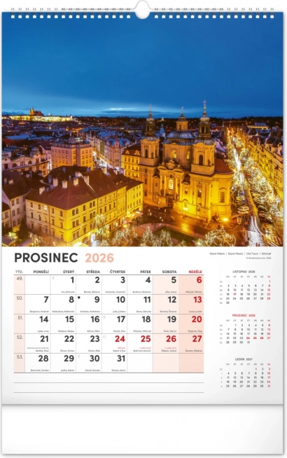 Wandkalender Prag 2026