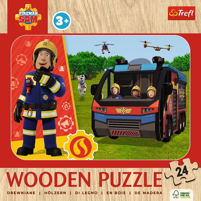 Holzpuzzle Feuerwehrmann Sam 24 Teile