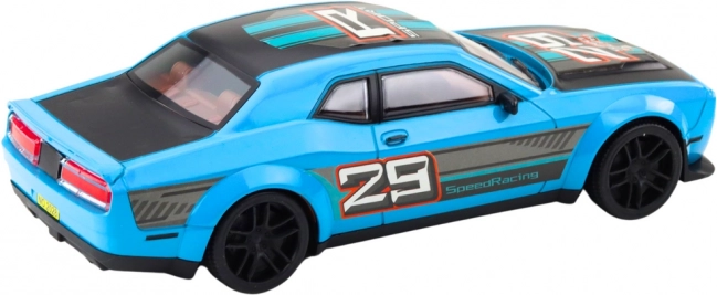 Sportwagen mit Hinterradantrieb blau