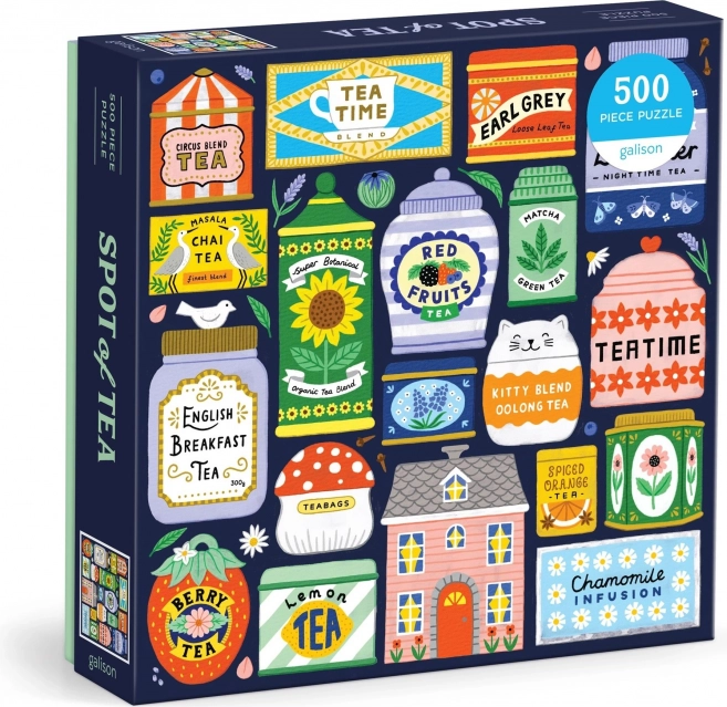 Quadratisches Puzzle Teesammlung, 500 Teile