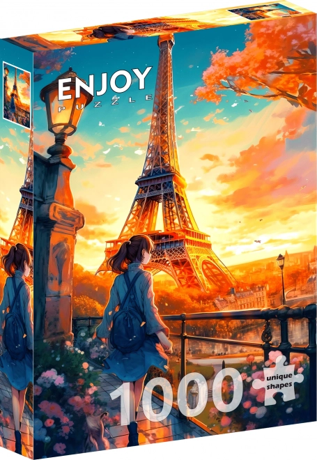 Puzzle Spaziergang durch Paris 1000 Teile