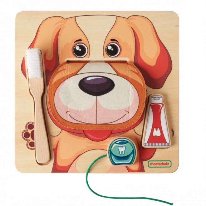 Masterkidz Lernen zur Mundhygiene mit Hund Montessori Wandtafel