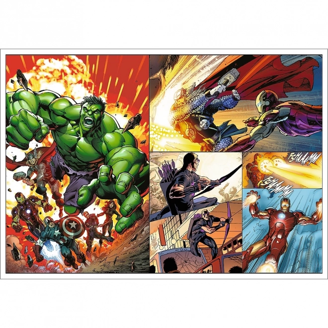 Avengers Heldenhafte Tage Puzzle Set (4x250 Teile)