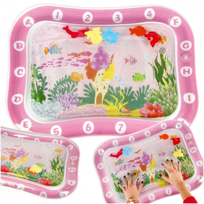 Aufblasbare sensorische Wassermatte für Babys - XXL 64x50 cm