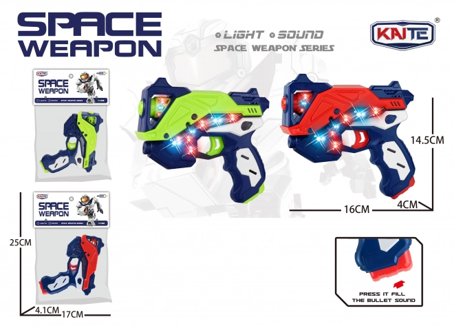 Weltraum-Pistole mit Effekten