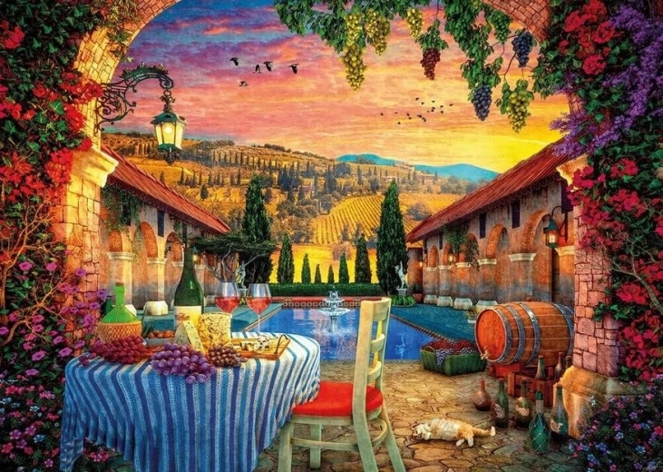 GIBSONS Puzzle Sonnenuntergang in der Toskana 1000 Teile