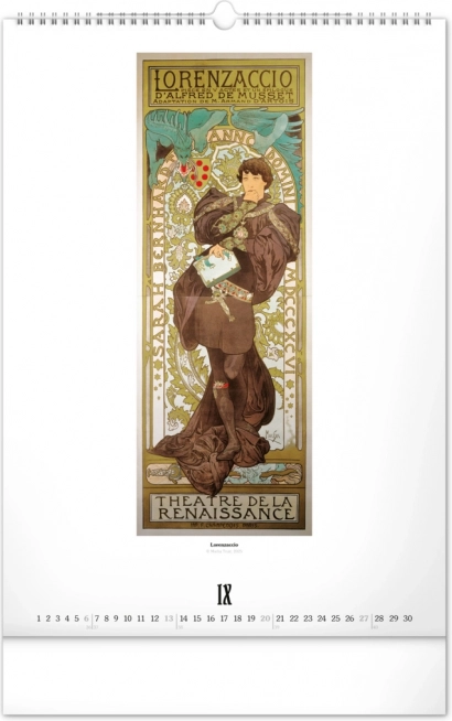 Wandkalender Alfons Mucha 2026