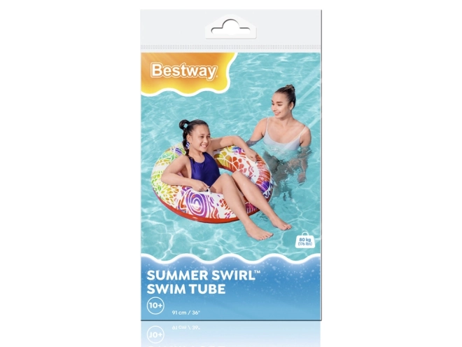 Bestway Bunter Schwimmreifen 91 cm – Rot