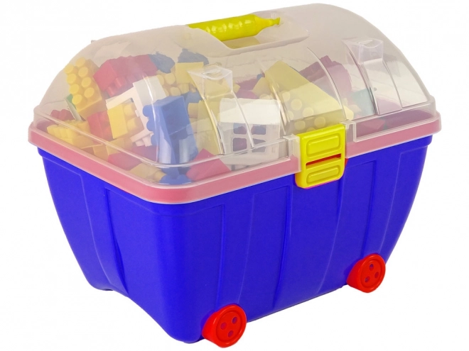 Koffer mit bunten Bausteinen für Kinder